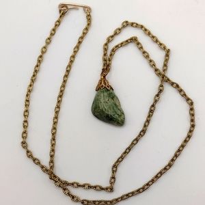 Vintage 50s Genuine Jade Pendant and 10k Gold Plating, Lucky Jade Charm